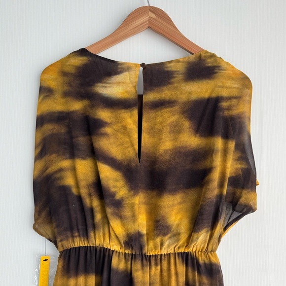 🆕 Alice + Olivia Silk Chiffon Kimono Sleeve Blouson yellow NWT size small - Picture 9 of 13